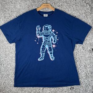 Billionaire Boys Club BBC T-Shirt Mens XL Blue Short Sleeve Graphic Print Cream
